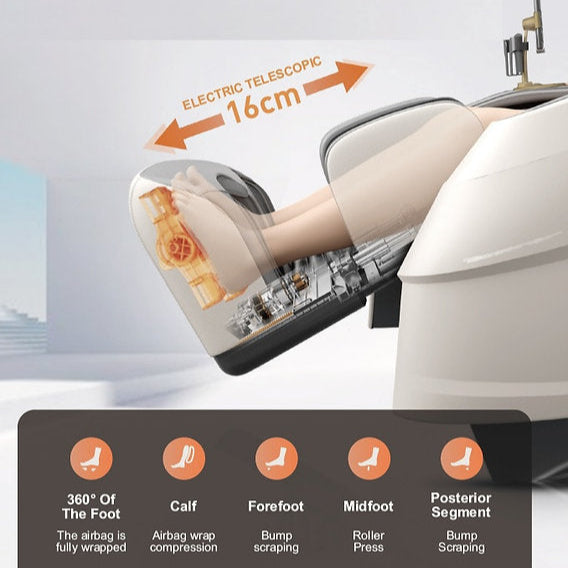 X-Display VComfort® Primus 4D Pro Full Body Shiatsu i-Open Flex SL Massage Chair