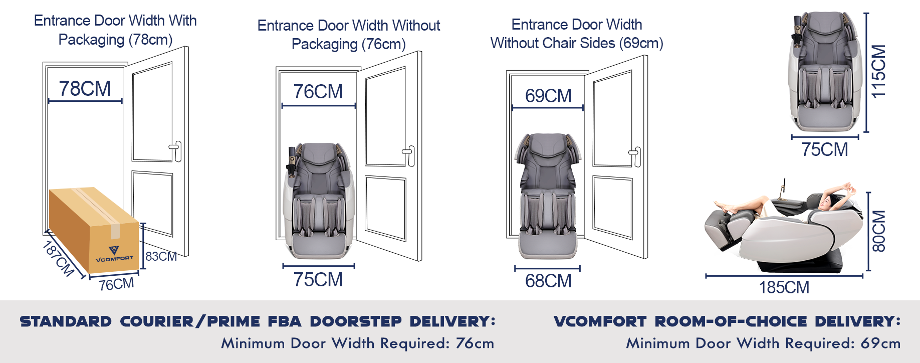X-Display - VComfort® Primus 4D Pro Full Body Shiatsu i-Open Flex SL Massagestoel