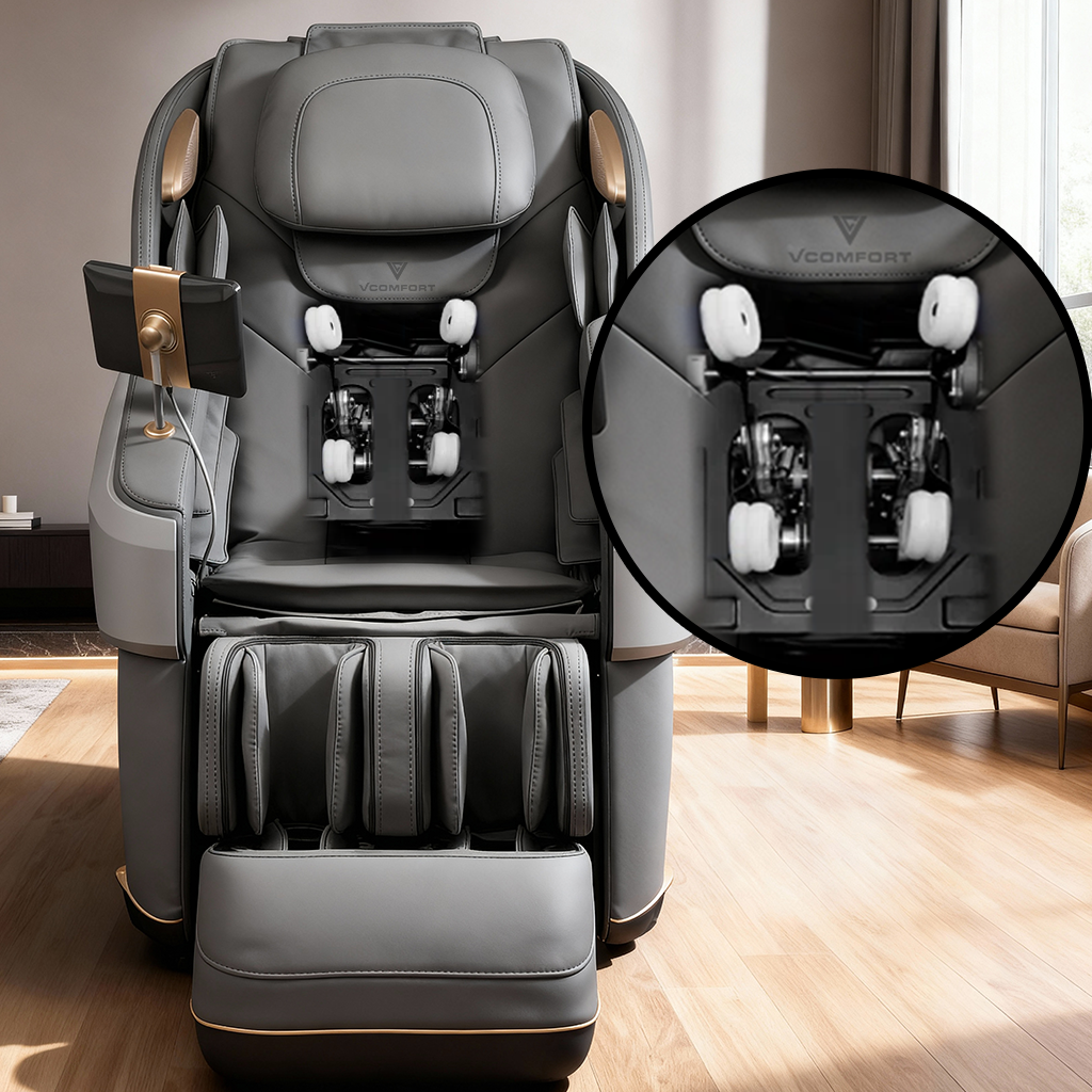 Zero gravity and rocking massage chair position