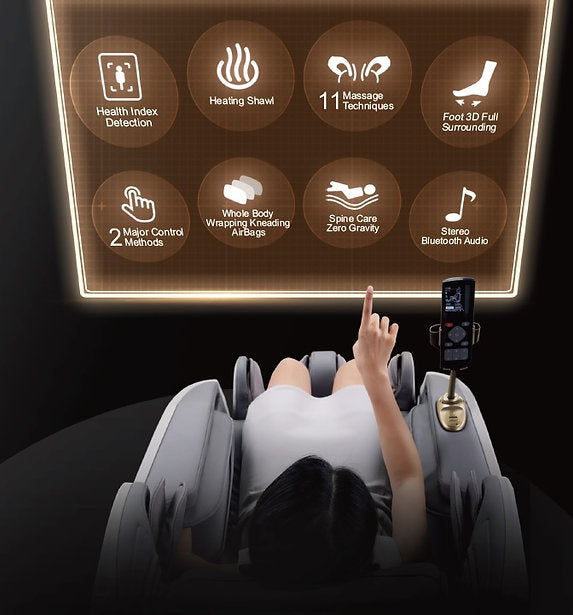 X-Display VComfort® Primus 4D Pro Full Body Shiatsu i-Open Flex SL Massage Chair