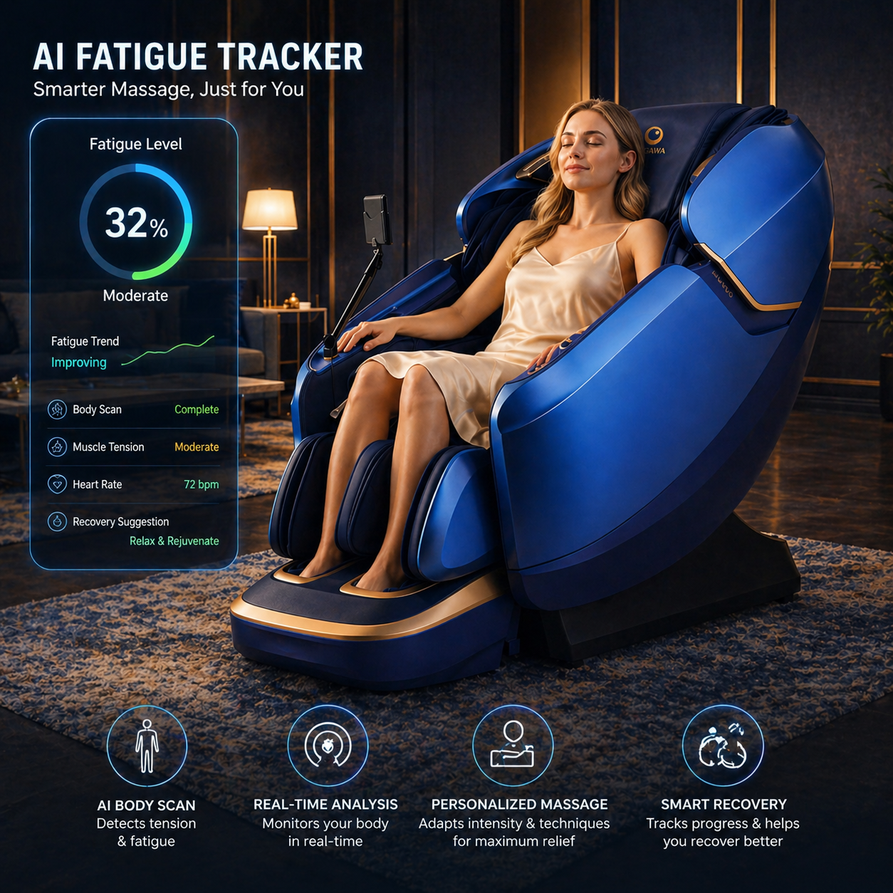 OGAWA Maestro 4D Pro AI massage chair